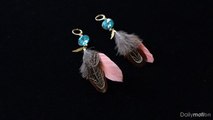 DIY bijou : des boucles d'oreilles à plumes