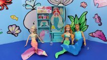 Frozen Elsa, Anna, Mike The Merman MERMAIDS Toy Review The Little Mermaid Ariel Doll DisneyCarToys