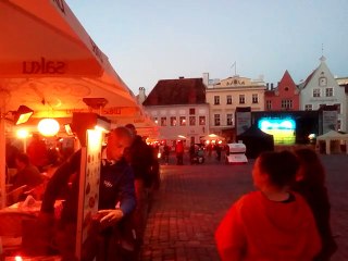 Raekoja Plats (Central square) in Tallinn Estonia