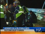 Accidente en la Otavalo - Quito deja 12 heridos