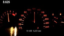 Opel Astra 2.0 16v GSI 0-100 km/h, 0-200 km/h acceleration after remap