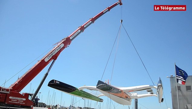 Lorient. Le trimaran Sodebo remis à l'eau