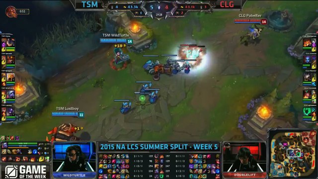 TSM 'wombo combo' les CLG - League of legends