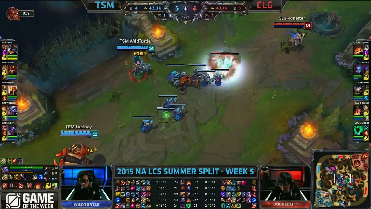 TSM 'wombo combo' les CLG - League of legends
