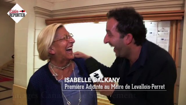 Isabelle Balkany embrasse Cyrille Eldin et souhaite de bonnes vacances au Petit Journal