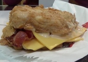 Competitive Eater Devours a KFC Double Down