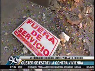 San Borja: 10 heridos por coaster que se estrelló contra casa