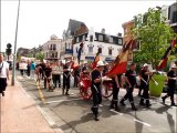 Les pompiers communautaires de l'agglomération de Lens - Liévin manifestent à Lens avant le conseil communautaire