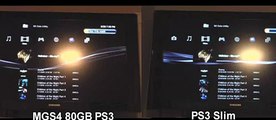 MGS4 80GB PS3 / PS3 Slim Blu Ray Film Startup Comparison