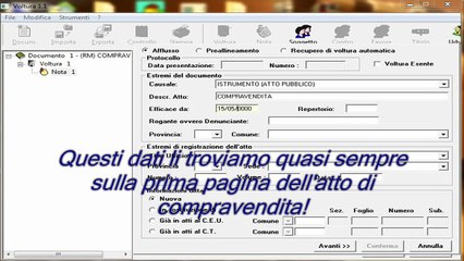 Guida alla compilazione del modello Voltura 1.1 per Compravendita
