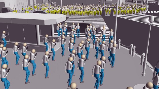 全員歩きスマホin渋谷スクランブル交差点-もしもスクランブル交差点を横断する人が全員歩きスマホだったら?-