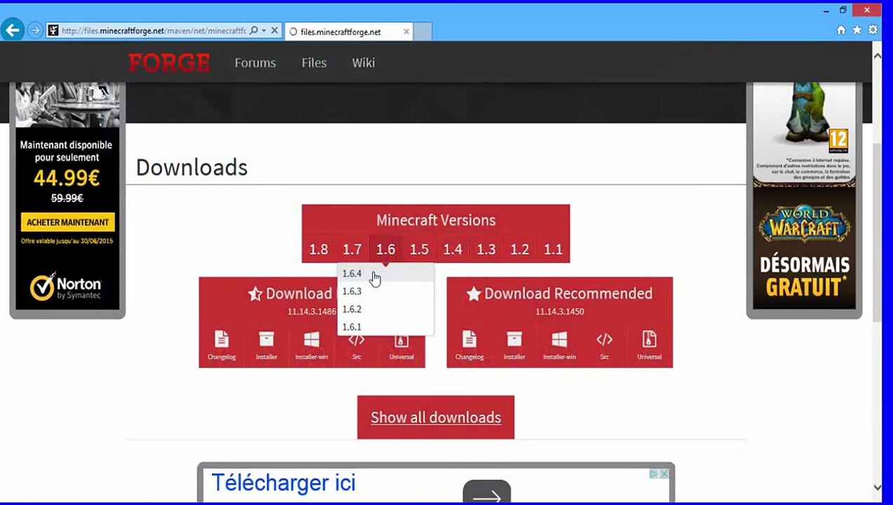[TUTO] Comment Installer Forge Minecraft  toutes versions + installer un mod HD