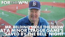 Mr. Belding stole the show at a ballpark's 'Saved by the Bell' night