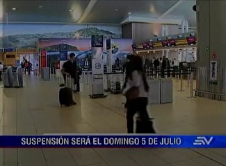 Suspenderán operaciones en aeropuerto de Quito por visita papal