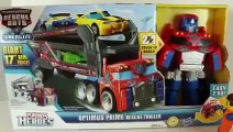 Transformers Optimus Prime Mashers Attacking Superman Batman Spiderman The Flash and Aquam