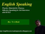 IELTS Speaking Test preparation, speaking  about a book read, English speaking practice