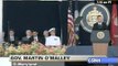 Governor O'Malley introduces President Obama at the Naval Academy
