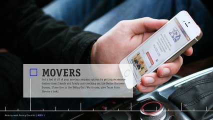 Eight-Week Moving Checklist - Part 1 of 8