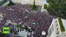 Vea cómo este drone captó una protesta en Grecia