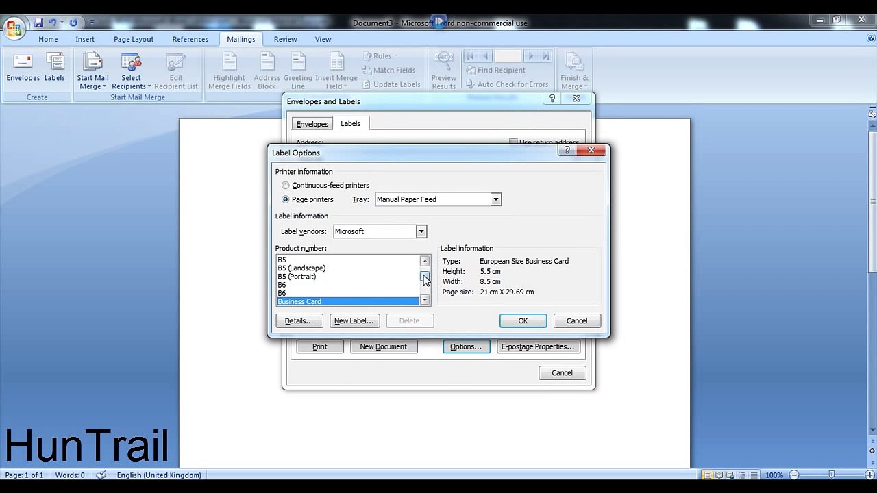 how to make a business card on microsoft word HD