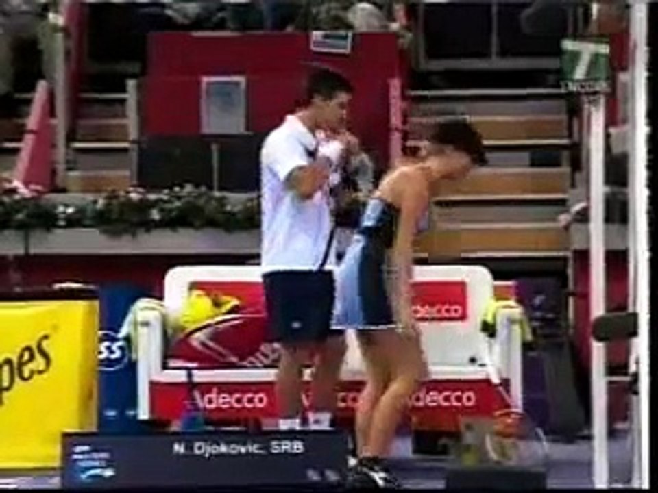 Novak Djokovic hits SEXY ball girl -  true love never end..................     ,,,,,,,,,,,,,,,