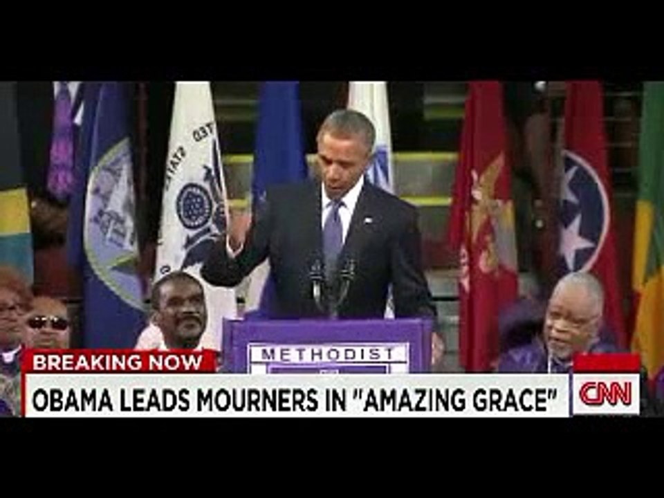 Watch Barack Obama singing Amazing Grace at funeral of Charleston massacre victim Clementa Pinckney