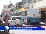 Las presas en San Jos� disminuir�an si los ticos utilizan el transporte p�blico