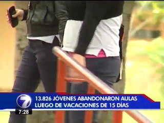 M�s de 13.800 estudiantes abandonaron las aulas tras vacaciones de 15 d�as �