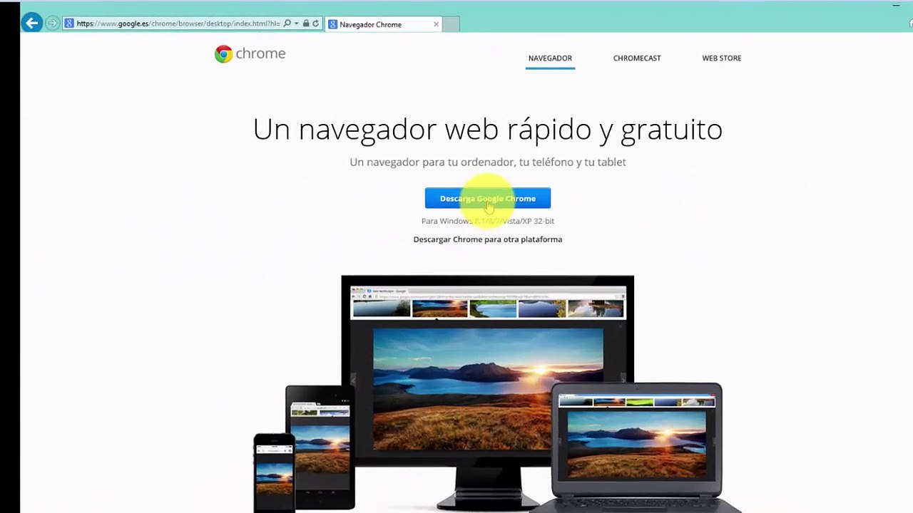 Descargar e Instalar Google Chrome
