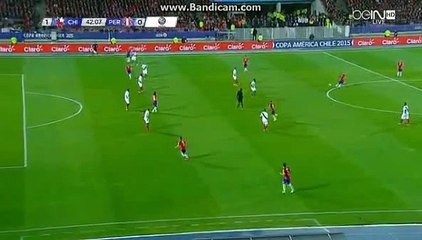 Sanchez fantastic shoot hits the post!