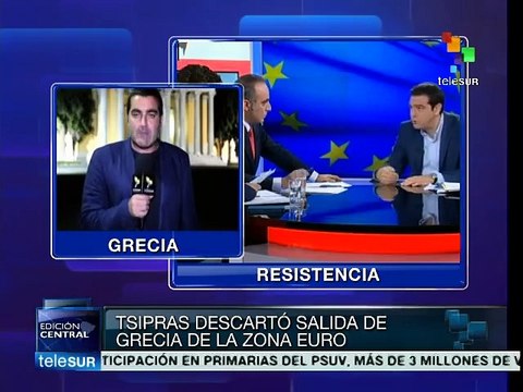 Tsipras descarta salida de Grecia de la zona euro