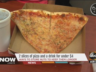2 slices of pizza and a drink for under $4