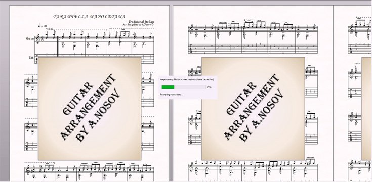 Tarantella napoletana (Traditional Italian) Sheet music for guitar