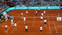 Rafael Nadal, Iker Casillas, Serena Williams, Rudy Fernandez, Andy Murray playing football tennis