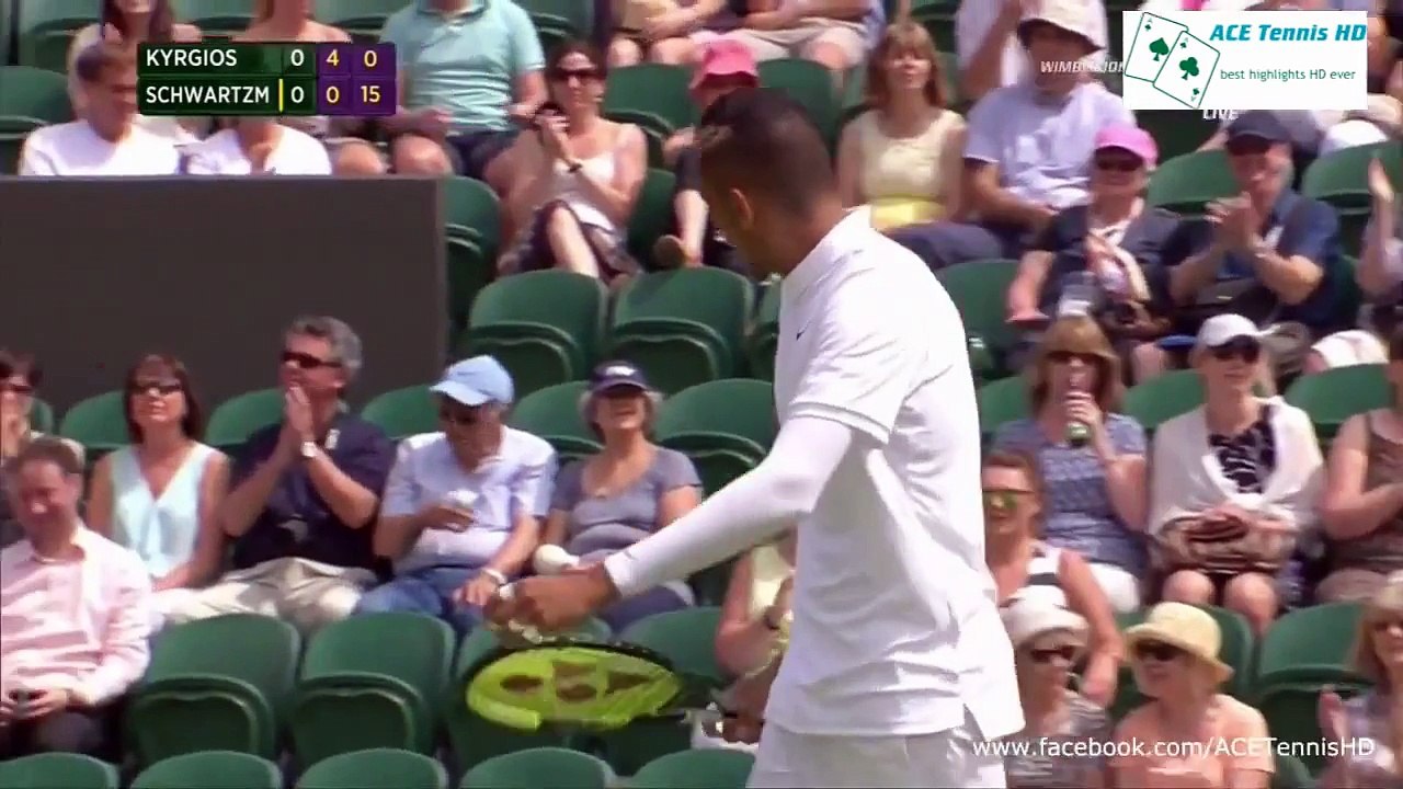 Nick Kyrgios vs Schwartzman - Highlights Wimbledon 2015 (HD720p 50fps) by ACE Tennis HD