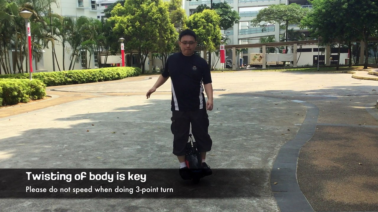 3 - Point turn Training on Electric Unicycle