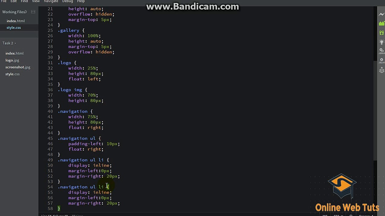 Online Web Tutorials  In Urdu Designing the website Part 18