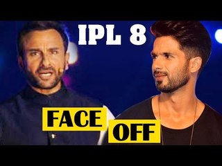 Saif Ali Khan's FACEOFF with Kareena's ex boyfriend Shahid Kapoor at IPL 8 Opening Ceremony