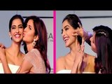 Katrina Kaif & Sonam Kapoor's HOT KISS at Loreal Paris Event | VIDEO