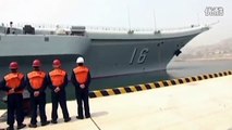 辽宁号出港 PLA Naval Ship Liaoning Aircraft Carrier Left Port