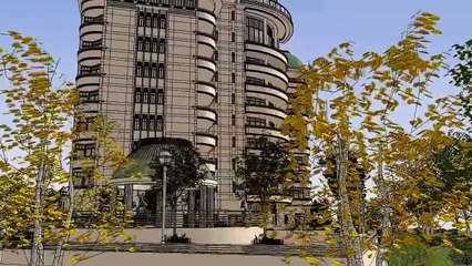 Building plaza lobby & pool - The Residences at Rodin