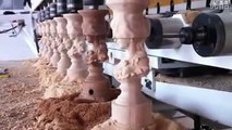 Multi-heads  4 Axis CNC Router for Venus 3D Carving（woodworking）.flv