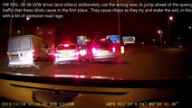 Rush Hour Road Rage Bad Drivers Caught On UK Dash Cam Heathrow M25 (view in 1080p)