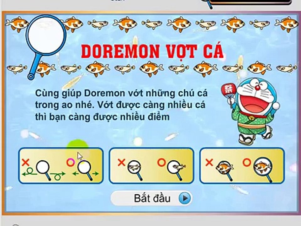 Game Doremon vớt cá
