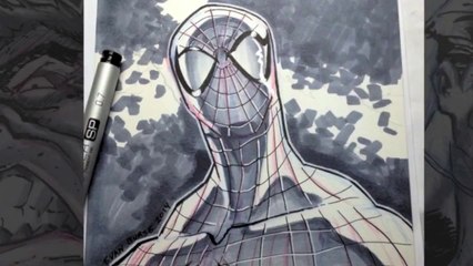How To Draw Spider-Man (Inks & Copic Marker)