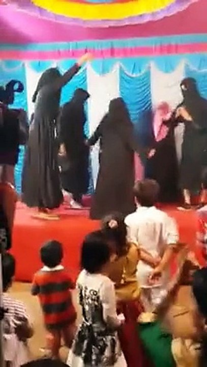 Funny Hijab Girl Dancing on Stage