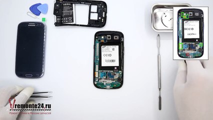 Замена стекла сенсора и дисплея Samsung Galaxy S III I9300 Замена модуля Touchscreen LCD replacement