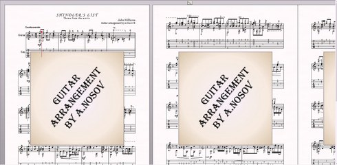 Shindler's List (J.Williams) Sheet music for guitar