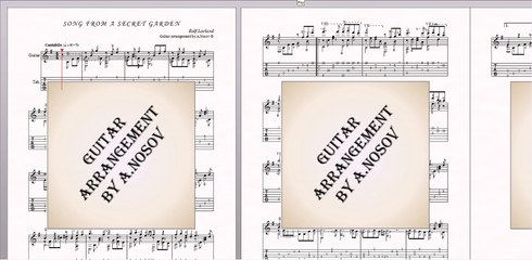 Song From a Secret Garden (R.Lovland) Sheet music for guitar