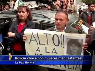 Protestan por violencia contra las mujeres en La Paz, Bolivia